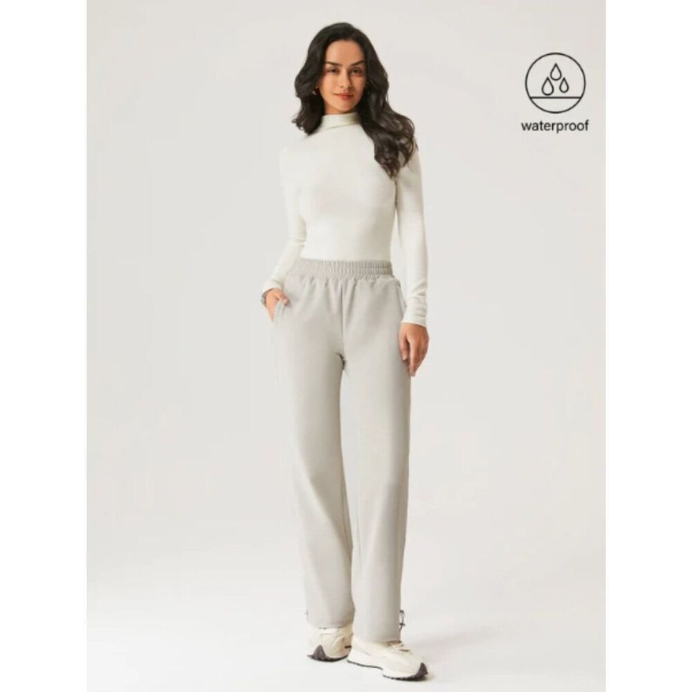 NWT OGL Water-Proof Fleece-Lined Elastic Waist Pant Creame in Size S